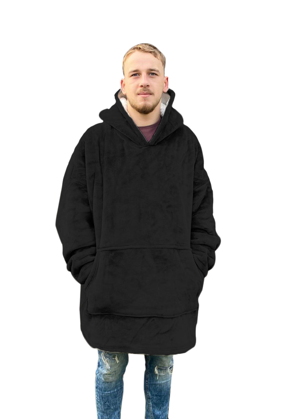 Hoodie Blanket ,Sherpa Oversized Giant Sweatshirt Unisex Blanket Fleece To Keep Body Cozy And Warm, Ultra Soft Comfortable Universal Size For Men And Woman With Big Size Pocket fleece