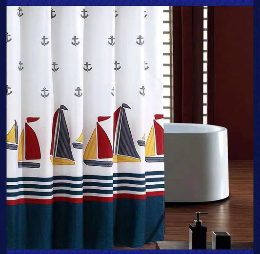 Extra Long Shower Curtain Waterproof Polyester Fabric Bathroom Shower Curtains
