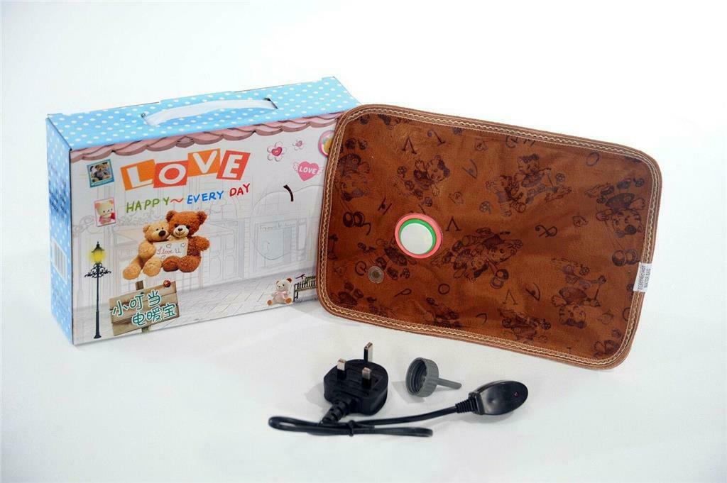 New Electric Hot Water Bottle Rechargeable Detachable Power Warm Soft Home