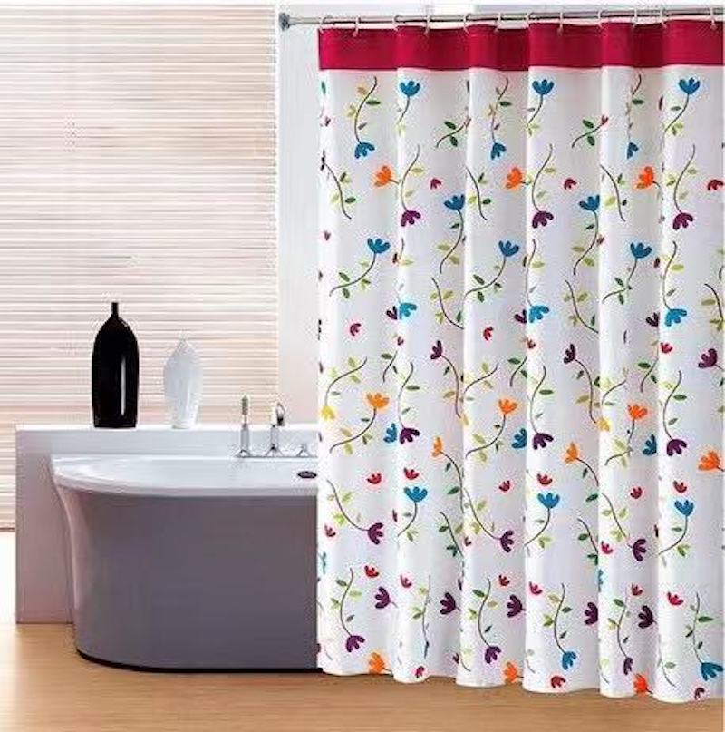 Extra Long Shower Curtain Waterproof Polyester Fabric Bathroom Shower Curtains