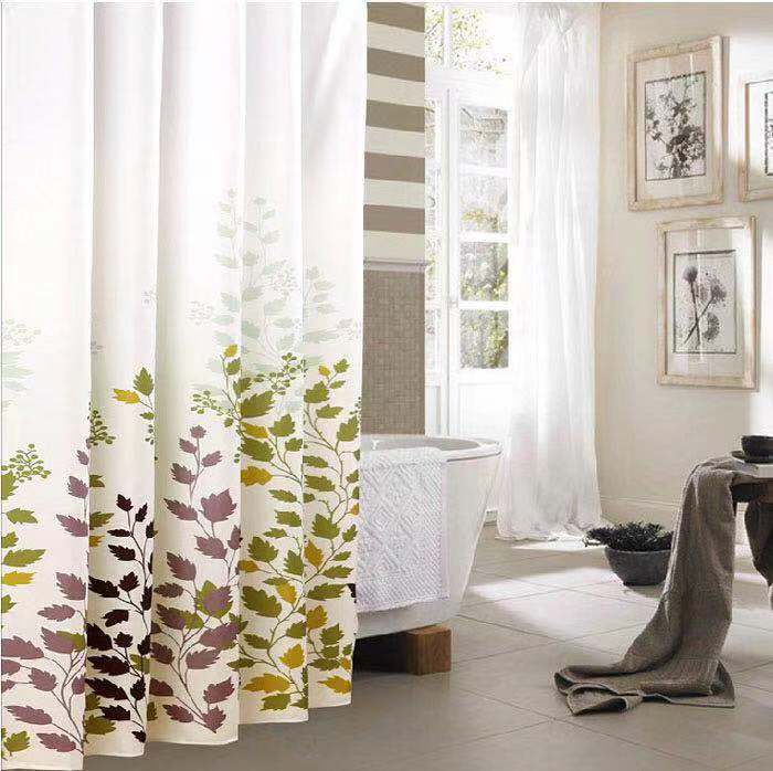 Extra Long Shower Curtain Waterproof Polyester Fabric Bathroom Shower Curtains
