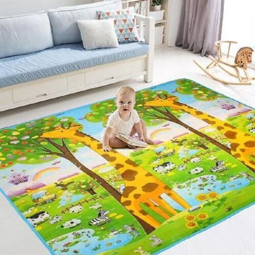 2 SIDE BABY MAT KIDS CRAWLING EDUCATIONAL PLAY SOFT FOAM BABY CARPET 200X180CM